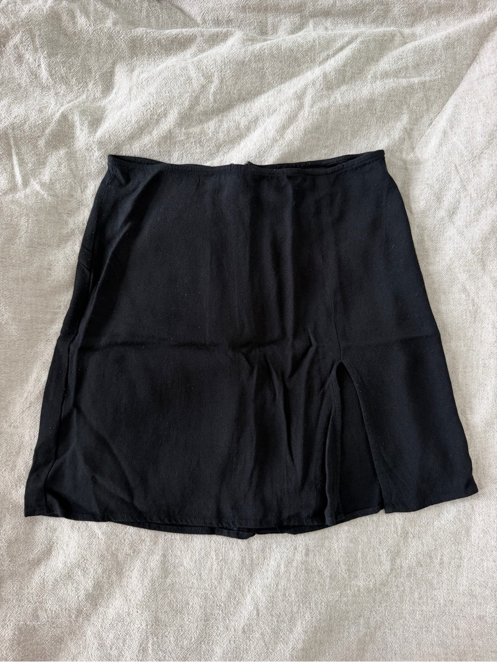 Reformation Black Skirt with Front Slit